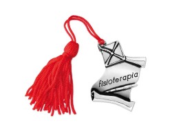 Bomboniera Laurea pergamena con tocco Fisioterapia con Nappina Rossa