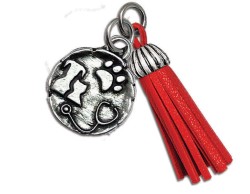 Bomboniera Laurea ciondolo veterinaria con nappa rossa