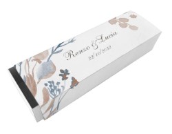 Scatolina porta confetti personalizzata rettangolare fantasia floreale