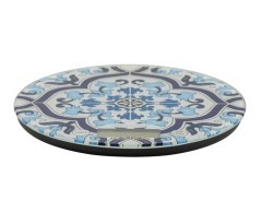 Bomboniera Matrimonio Harmony bilancia tonda in vetro con maiolica blue