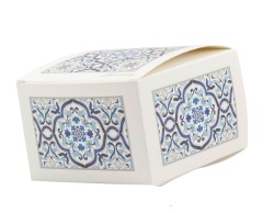 Bomboniera Matrimonio Harmony bilancia tonda in vetro con maiolica blue su Bomboniere Dolci Emozioni