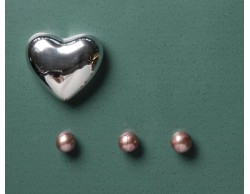 Magnete cuore silver lucido claraluna