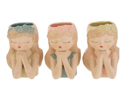 Bomboniera le stelle Vaso in Ceramica Girl 3 Assortiti grande