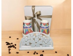 Bomboniera Matrimonio Mariella Martini Porta Bicchieri Caffè con 20 bicchieri