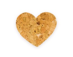 Applicazione cuore piccolo in sughero