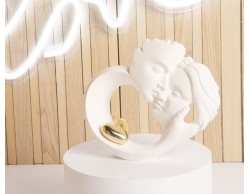 Bomboniera Matrimonio Claraluna coppia innamorati con cuore oro