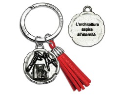 Bomboniera laurea architettura portachiavi con scatola