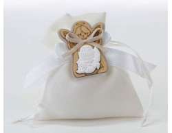 Sacchetto legno comunione angelo