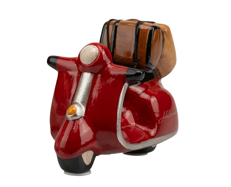 Bomboniera Prima comunione Harmony vespina 3 colori assortiti rosso crema blue su Bomboniere Dolci Emozioni
