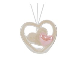 Bomboniera Matrimonio le stelle Profumatore Cuori in Porcellana con Astuccio