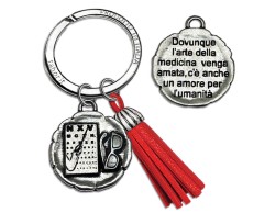 Bomboniera laurea oculistica portachiavi con scatola