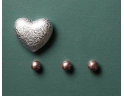 Magnete cuore  silver opaco  claraluna