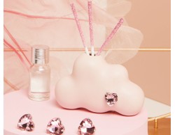 bomboniera claraluna diffusore nuvola con cuore rosa