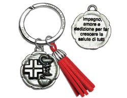 Bomboniera laurea farmacia portachiavi con scatola