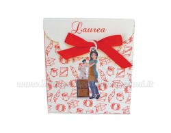 Bomboniera Laurea scultore donna - Ciondolo in bagno argento Smaltato con Scatola