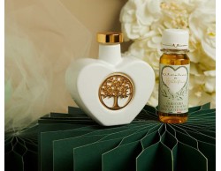 Bomboniera Matrimonio Claraluna 2026 Oliera Cuore Claraluna con Albero della Vita Oro con olio