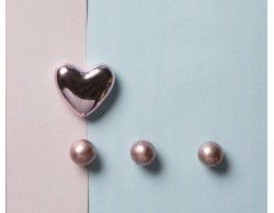 Magnete cuore rosa lucido claraluna