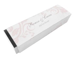 Scatolina porta confetti personalizzata rettangolare fantasia floreale rosa