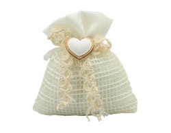 Sacchetto harmony 2024 sacchetto a rete con cuore gessetto e nastri