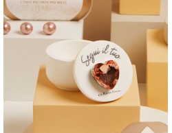 Bomboniera Claraluna Scatolina Cuore Oro Rosa in Gesso