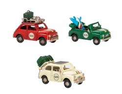 Bomboniera harmony AUTO 500 METALLO 3 COLORI ASSORTITI CON BOX E FAZZOLETTO