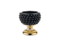 Vaso, Soprammobile, centrotavola pigna NERO