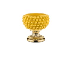 Vaso, Soprammobile, centrotavola pigna GIALLO