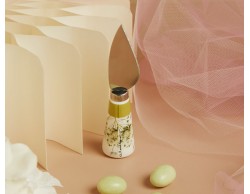 Coltellino Formaggio Decorato Floreale Verde Claraluna