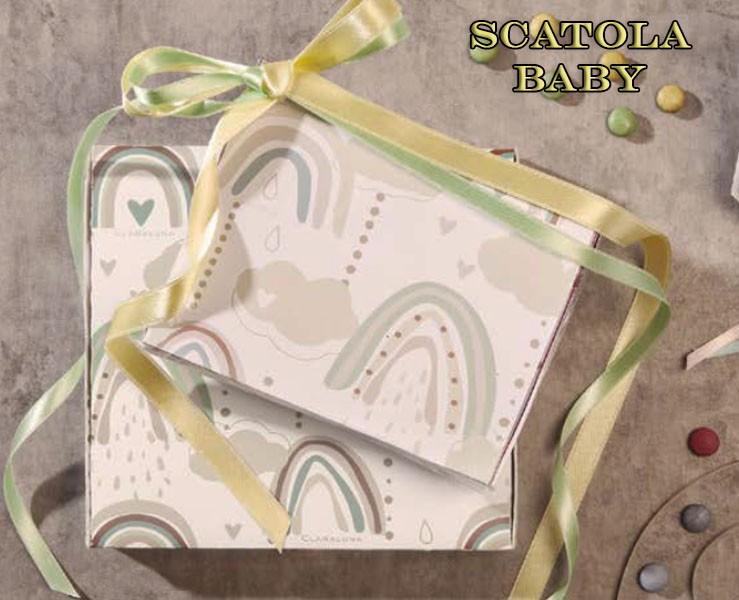 Bomboniera Claraluna Nascita Battesimo compleanno profumatore con kit essenza arco arcobaleno frase azzurro su Bomboniere Dolci Emozioni