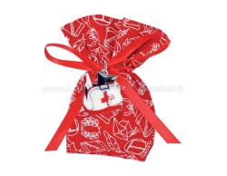 Bomboniera Laurea Medicina ciondolo in bagno argento borsa dottore smaltato con sacchetto