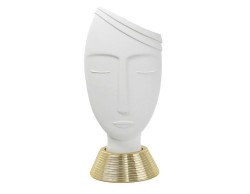 Vaso e Soprammobile testa UOMO media bianco