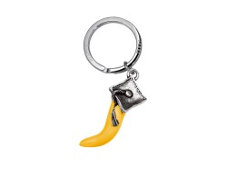 Portachiavi Corno tocco smaltato giallo