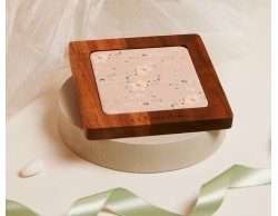 BOMBONIERA MATRIMONIO CLARALUNA SOTTOPENTOLA DECORO FLOREALE ROSA