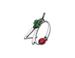 Ciondolo Anni Quaranta Quadrifoglio Coccinella