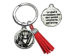 Bomboniera laurea chef portachiavi con scatola