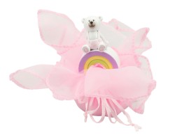 Sacchetto harmony 2024 ORSETTO GIRL 3D RESINA su arcobaleno con fazzoletto