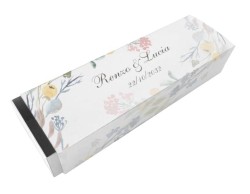 Scatolina porta confetti personalizzata rettangolare fantasia floreale diversi colori