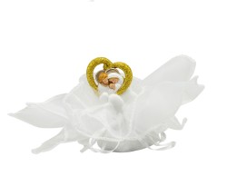 Sacchetto harmony 2024 icona resian nuvola con cuore sacra famiglia glitter gold e fazzoletto