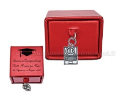 Bomboniera Laurea Bomboniera Laurea Scatolina Rossa con Ciondolo Computer