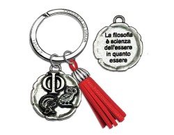 Bomboniera laurea filosofia portachiavi con scatola