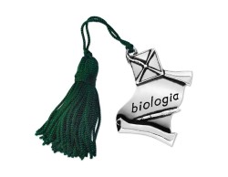 Bomboniera Laurea pergamena con tocco Biologia con Nappina Verde