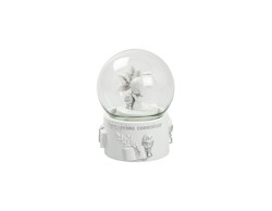 Bomboniera harmony SFERA DI NEVE BIMBA COMUNIONE SILVER CON BOX E SACCHETTO