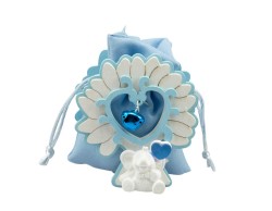 Sacchetto harmony 2024 SCATOLINA LEGNO ALBERO CON ELEFANTE CELESTE