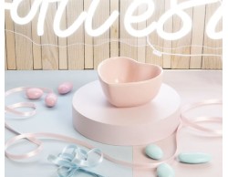 Bomboniera Comunione Battesimo Cresima Claraluna ciotola cuore rosa