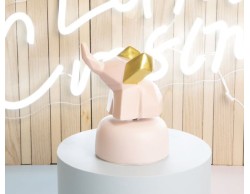 Bomboniera Comunione Battesimo Cresima Claraluna CARILLON ELEFANTE ROSA