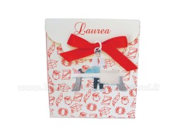 Bomboniera Laurea ginecologia uomo - Ciondolo in bagno argento Smaltato con Scatola