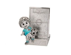 Bomboniere Prima Comunione Battesimo PORTA CELLULARE GIOCATORE CALCIO AZZURRO