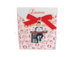 Bomboniera Laurea Informatica Ciondolo in bagno argento informatica uomo smaltato con scatolina portaconfetti