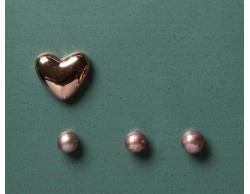 magnete cuore oro rosa lucido claraluna