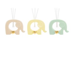 Bomboniera Battesimo Cresima Comunione Le Stelle PROFUMATORE ELEFANTE PORCELLANA